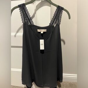 Loft camisole/top, size M, gray, new with tags